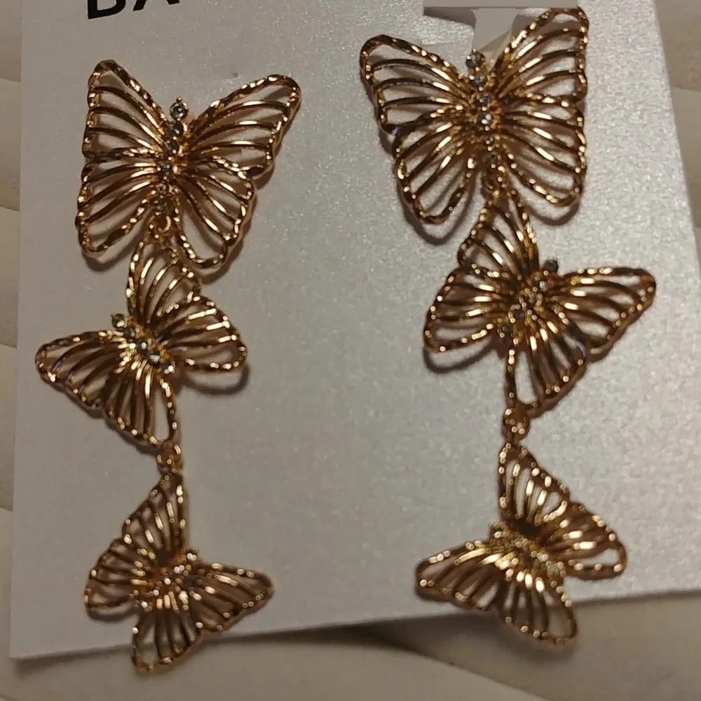 NWT Baublebar Butterfly Earrings - Picture 4 of 4